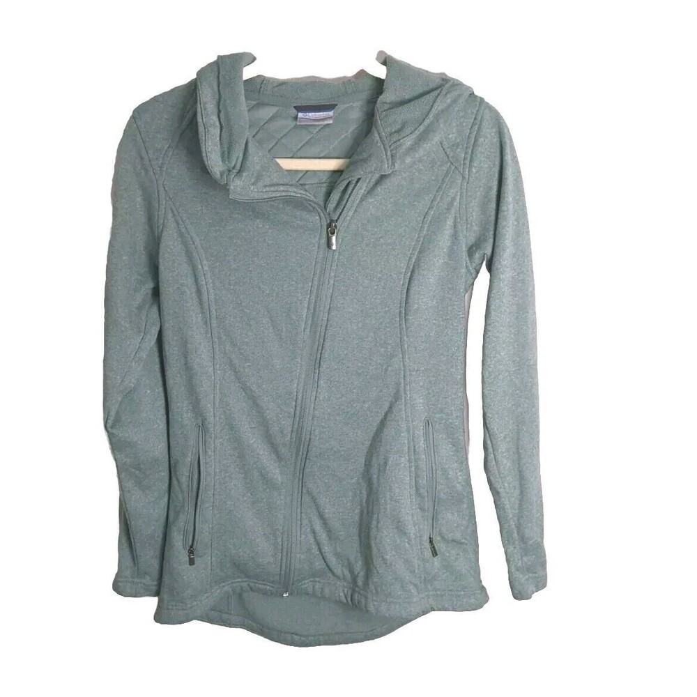 Columbia Womens Full Zip Up Active Wear Hoodie Green Size Small Long Sleeve